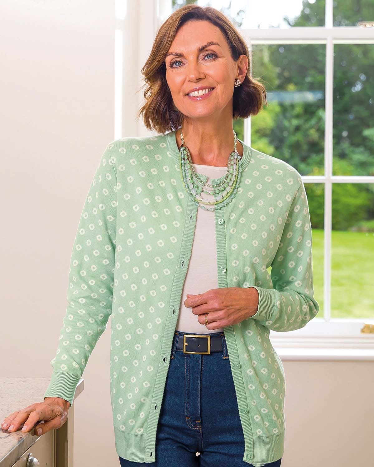 Button through outlet cardigan ladies